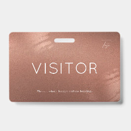 Tarjeta De Identificación Luxury Stylish Bronze Business Visitor ID