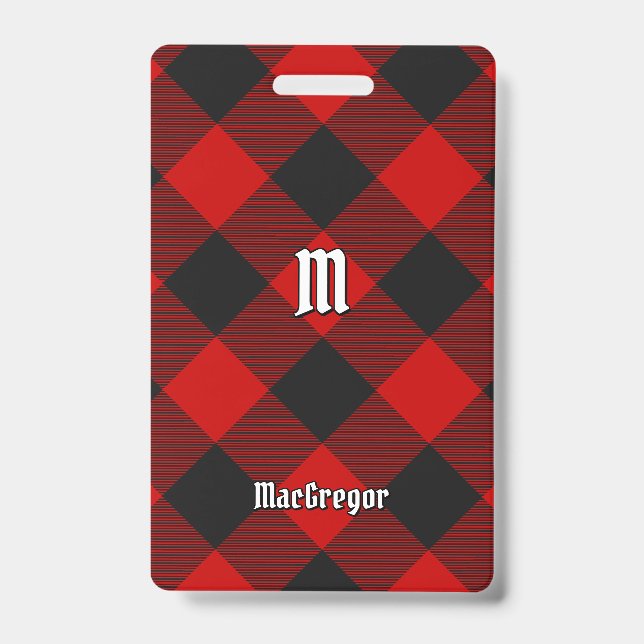 Tarjeta De Identificación MacGregor Rob Roy Tartan Badge (Anverso)