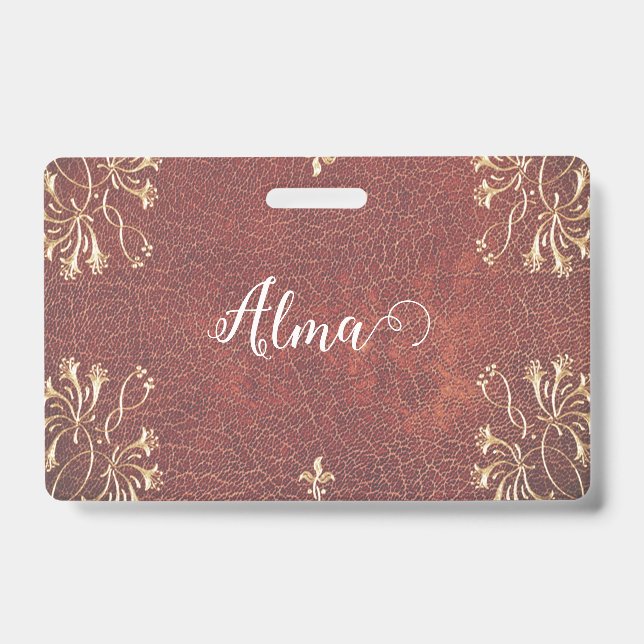 Tarjeta De Identificación Madalenas doradas -personalizadas (Parte frontal)