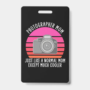 Tarjeta De Identificación Madre Fotógrafa Orgullosa