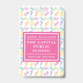 Tarjeta De Identificación Maestra de Matemáticas de Escuela Primaria Número 