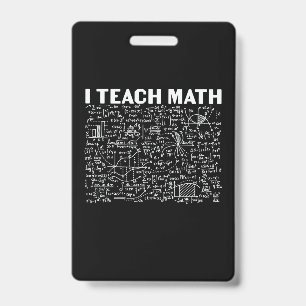 Tarjeta De Identificación Maestra: Enseño matemática