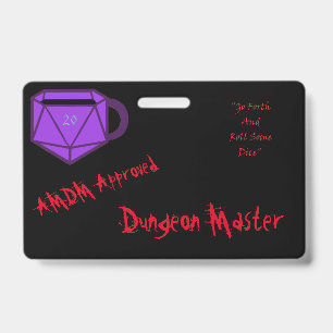Tarjeta De Identificación Maestro de Mazmorras Oficial de AMDM