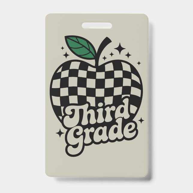 Tarjeta De Identificación Maestro Tercer Grado 3er Regreso a Clases (Parte frontal)