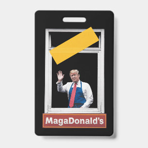 Tarjeta De Identificación MAGADonald's Trump 2024