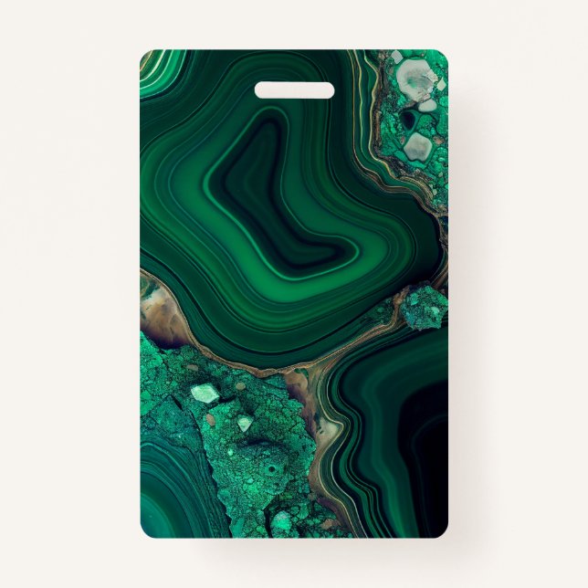 Tarjeta De Identificación Malaquita Cu6CO3(OH)2 (Anverso)