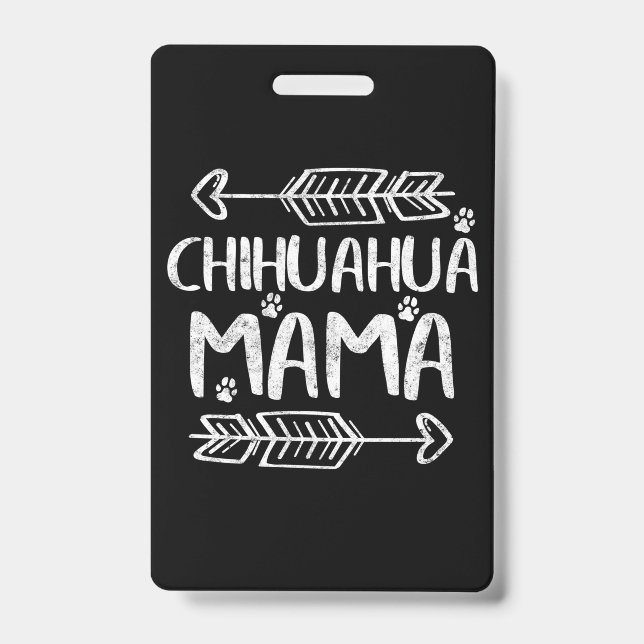 Tarjeta De Identificación Mamá Chihuahua (Parte frontal)