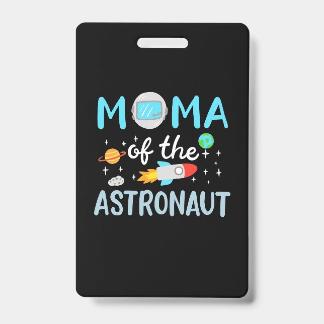 Tarjeta De Identificación Mamá Del Astronauta (Parte frontal)