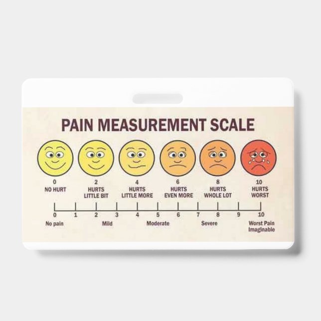 Tarjeta De Identificación Manejo del dolor (Parte frontal)