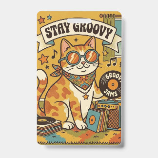 Tarjeta De Identificación MANTÉN GROOVY | Amante de los Animales | Bohemia