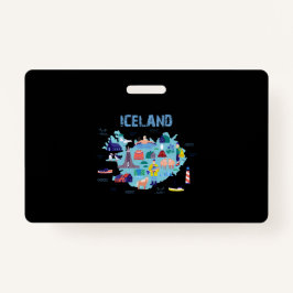 Tarjeta De Identificación Mapa de Islandia