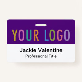 Tarjeta De Identificación Marca de nombre de PVC púrpura Etiqueta de identif