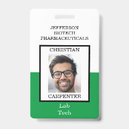 Tarjeta De Identificación Marca de nombre fotográfico de la organización ver