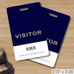 Tarjeta De Identificación Marca de visitante con logotipo simple de Personal