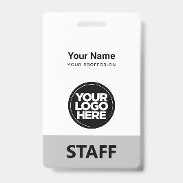 Tarjeta De Identificación Marca mínima de personal del logotipo comercial de