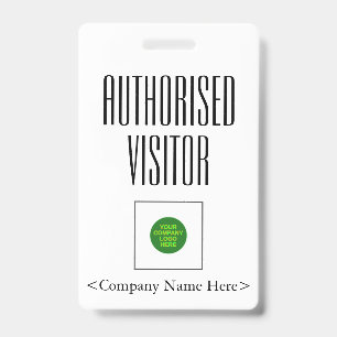 Tarjeta De Identificación Marca "Visitante autorizado" de moda