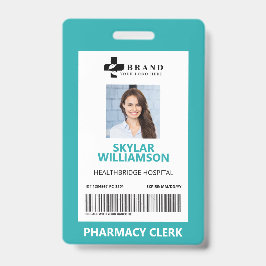 Tarjeta De Identificación Marco de identificación médica con borde azul mini