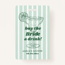 Tarjeta De Identificación Margs & Matrimony Retro Bachelorette Bridal Shower