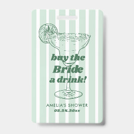 Tarjeta De Identificación Margs y Matrimonio Retro Despedida de Soltera