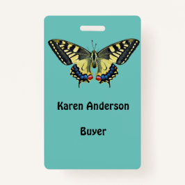 Tarjeta De Identificación Mariposa amarilla y negra