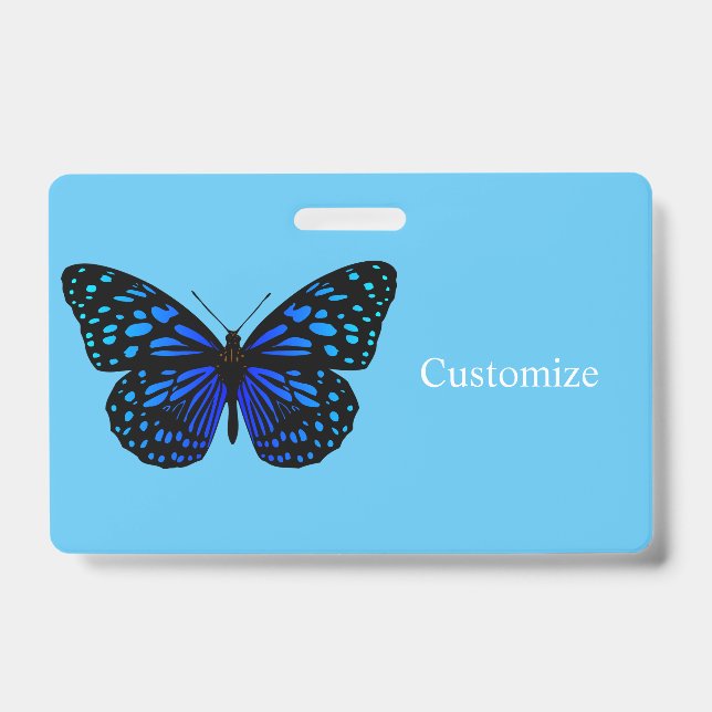 Tarjeta De Identificación Mariposa azul Thunder_Cove (Parte frontal)