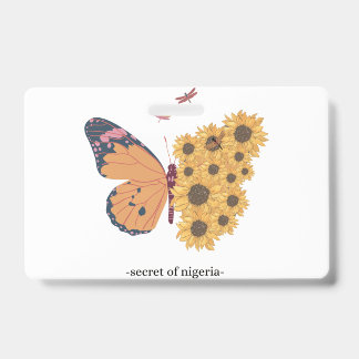 Tarjeta De Identificación Mariposa está en Girasol