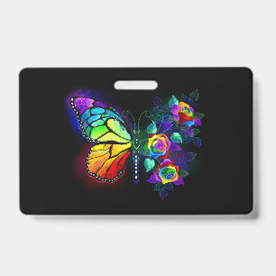 Tarjeta De Identificación Mariposa florida arcoiris