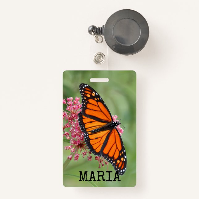 Tarjeta De Identificación Mariposa monarca (Anverso retráctil)