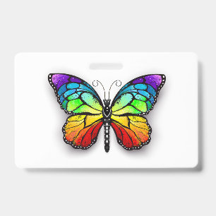 Tarjeta De Identificación Mariposa monarca arcoíris