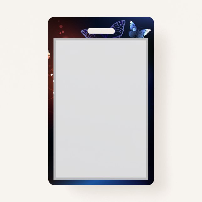 Tarjeta De Identificación Mariposas nocturnas brillantes (Anverso)