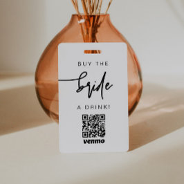 Tarjeta De Identificación MARLO Contemporáneo Comprar a la Novia una bebida 