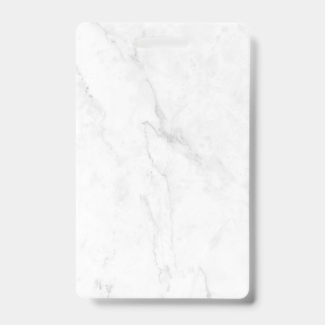 Tarjeta De Identificación Mármol Blanco (Parte frontal)