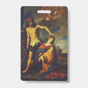 Tarjeta De Identificación Martirio de Santa Catalina Colección de Arte Sacro