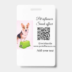 Tarjeta De Identificación Mascota influencer añadir mascota foto nombre medi
