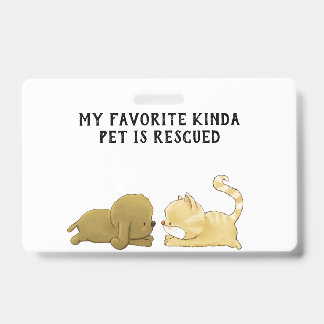 Tarjeta De Identificación mascotas personalizados rescatados