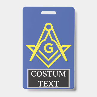 Tarjeta De Identificación Masonic blue