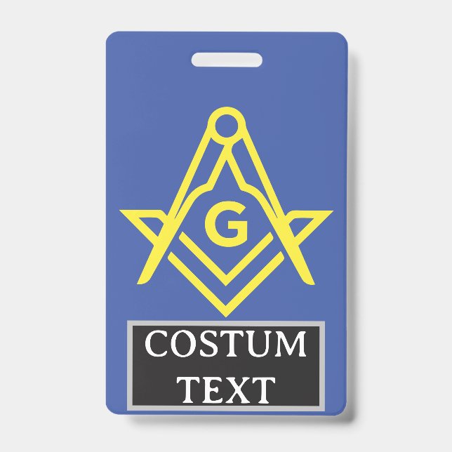 Tarjeta De Identificación Masonic blue (Parte frontal)