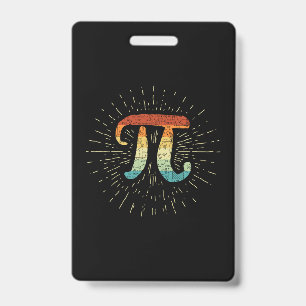 Tarjeta De Identificación Math Teacher Cute Pi