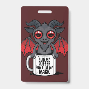 Tarjeta De Identificación Me gusta el café como me gusta la magia