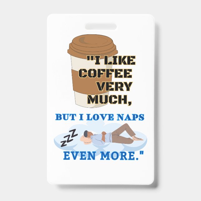 TARJETA DE IDENTIFICACIÓN ME GUSTA MUCHO EL CAFÉ (Parte frontal)