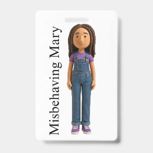 Tarjeta De Identificación Medalla de María Malcomportada