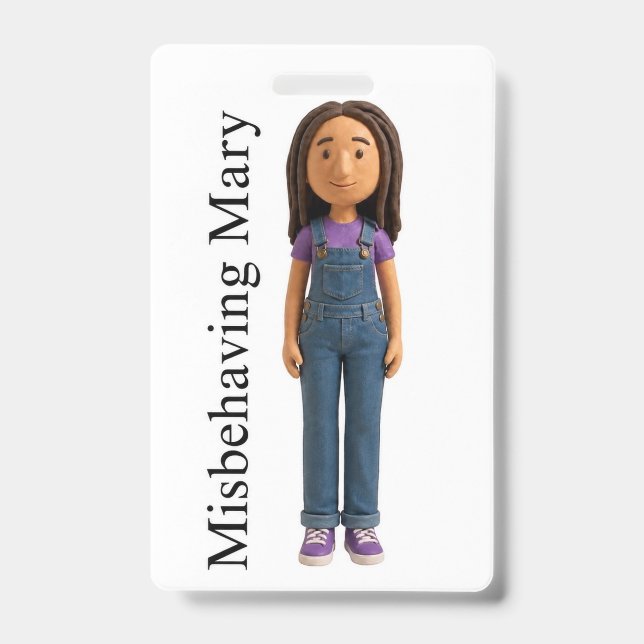 Tarjeta De Identificación Medalla de María Malcomportada (Parte frontal)