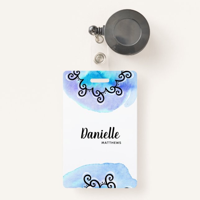 Tarjeta De Identificación Medallón oceánico (Anverso retráctil)