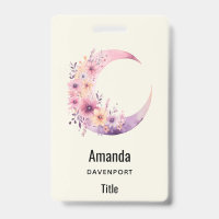 Media Luna Rosa con Flores Bonitas