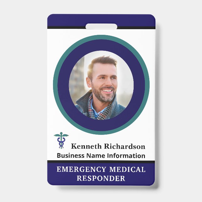 Tarjeta de identificación médica del empleado pers (Parte frontal)