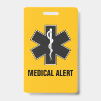 Tarjeta de identificación médica personalizada y c