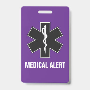 Tarjeta de identificación médica personalizada y c