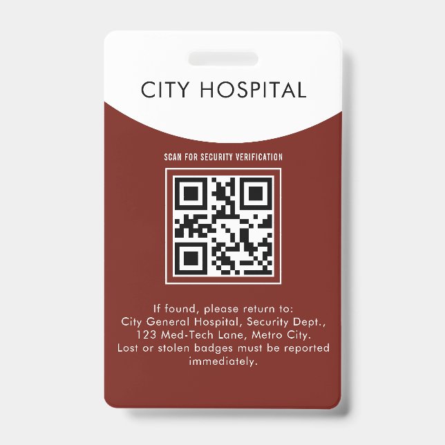 Tarjeta de identificación médica - Tarjeta de acce (Parte trasera)