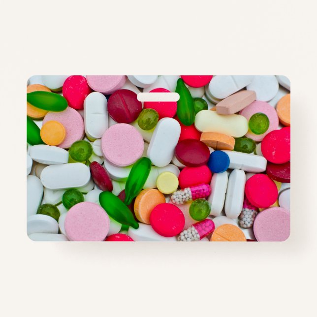 Tarjeta De Identificación Medicamentos coloridos (Anverso)