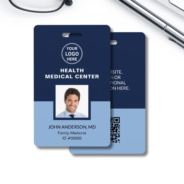 Tarjeta De Identificación Médico de la Clínica Médica (Medical Healthcare Clinic Doctor Professional ID Badge)